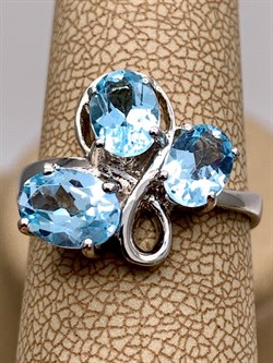 *Кольцо р.17,5 Голубой Топаз арт. R00031-107 вес 4,1 г - фото 334190 *Кольцо р.17,5 Голубой Топаз арт. R00031-107 вес 4,1 г - фото 334190