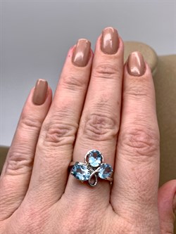 *Кольцо р.17,5 Голубой Топаз арт. R00031-107 вес 4,1 г - фото 334191 *Кольцо р.17,5 Голубой Топаз арт. R00031-107 вес 4,1 г - фото 334191