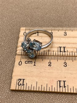 *Кольцо р.17,5 Голубой Топаз арт. R00031-107 вес 4,1 г - фото 334193 *Кольцо р.17,5 Голубой Топаз арт. R00031-107 вес 4,1 г - фото 334193