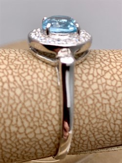 *Кольцо р.17,5 Голубой Топаз арт. R00093-824 вес 2,14 г - фото 334199 *Кольцо р.17,5 Голубой Топаз арт. R00093-824 вес 2,14 г - фото 334199