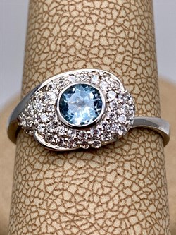*Кольцо р.18  Голубой Топаз арт. R00032-208 вес 2,51 г - фото 334220 *Кольцо р.18  Голубой Топаз арт. R00032-208 вес 2,51 г - фото 334220