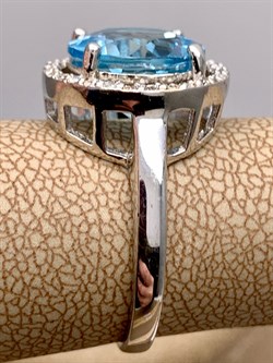 *КОЛЬЦО р.18 Голубой Топаз арт. R00043-965, (вес 5,43 г) - фото 334241 *КОЛЬЦО р.18 Голубой Топаз арт. R00043-965, (вес 5,43 г) - фото 334241