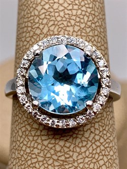 *КОЛЬЦО р.18 Голубой Топаз арт. R00043-965, (вес 5,43 г) - фото 334242 *КОЛЬЦО р.18 Голубой Топаз арт. R00043-965, (вес 5,43 г) - фото 334242