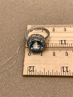 *КОЛЬЦО р.18 Голубой Топаз арт. R00043-965, (вес 5,43 г) - фото 334245 *КОЛЬЦО р.18 Голубой Топаз арт. R00043-965, (вес 5,43 г) - фото 334245