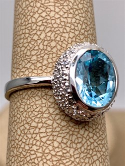 *КОЛЬЦО р.18 Голубой Топаз арт. R00020-135, (вес 4,35 г) - фото 334251 *КОЛЬЦО р.18 Голубой Топаз арт. R00020-135, (вес 4,35 г) - фото 334251