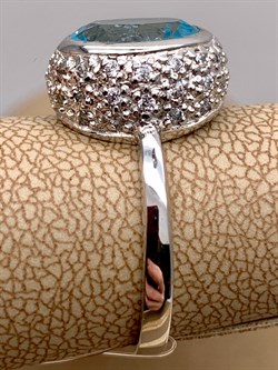 *КОЛЬЦО р.18 Голубой Топаз арт. R00020-135, (вес 4,35 г) - фото 334253 *КОЛЬЦО р.18 Голубой Топаз арт. R00020-135, (вес 4,35 г) - фото 334253