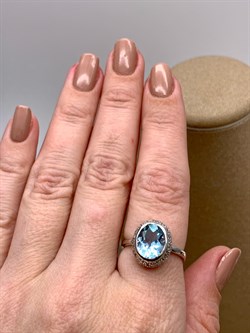 *КОЛЬЦО р.18 Голубой Топаз арт. R00020-135, (вес 4,35 г) - фото 334255 *КОЛЬЦО р.18 Голубой Топаз арт. R00020-135, (вес 4,35 г) - фото 334255