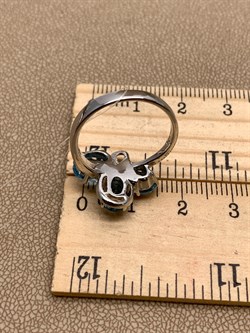 *Кольцо р.17,5 Голубой Топаз арт. R00031-683 вес 4,12 г - фото 334266