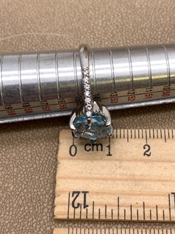 *Кольцо р.17  Голубой Топаз арт. R00079-413 вес 4,58 г - фото 334270