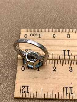 *Кольцо р.17  Голубой Топаз арт. R00079-413 вес 4,58 г - фото 334276