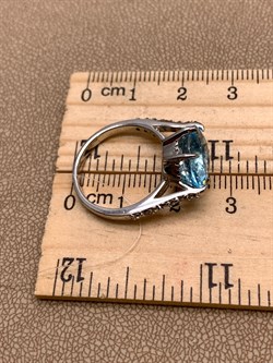 *Кольцо р.17  Голубой Топаз арт. R00079-413 вес 4,58 г - фото 334278