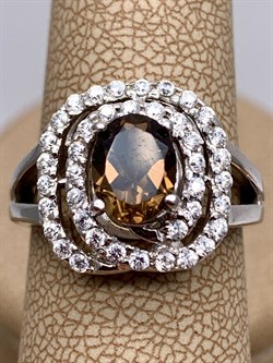 *Кольцо р.17,5 Раухтопаз Дымчатый Кварц  арт. R00196-050 Вес 5,13 г - фото 334316 *Кольцо р.17,5 Раухтопаз Дымчатый Кварц  арт. R00196-050 Вес 5,13 г - фото 334316