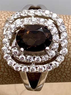 *Кольцо р.17,5 Раухтопаз Дымчатый Кварц арт. R00196-855 Вес 5,09 г - фото 334324 *Кольцо р.17,5 Раухтопаз Дымчатый Кварц арт. R00196-855 Вес 5,09 г - фото 334324