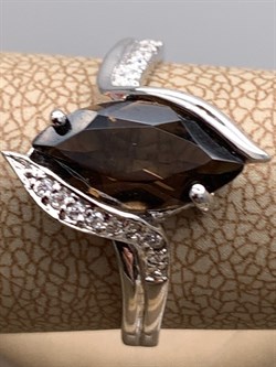 *КОЛЬЦО р.17 Раухтопаз Дымчатый Кварц арт. R00028-613, (вес 2,73 г) - фото 334336 *КОЛЬЦО р.17 Раухтопаз Дымчатый Кварц арт. R00028-613, (вес 2,73 г) - фото 334336