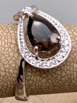 *Кольцо р.17 Раухтопаз Дымчатый Кварц арт. R00309-139 вес 3,64 г - фото 334368 *Кольцо р.17 Раухтопаз Дымчатый Кварц арт. R00309-139 вес 3,64 г - фото 334368