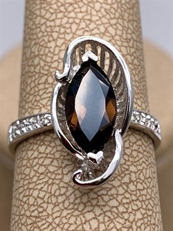 *КОЛЬЦО р.18 Раухтопаз Дымчатый Кварц арт. R00634-355, (вес 3,73 г) - фото 334380 *КОЛЬЦО р.18 Раухтопаз Дымчатый Кварц арт. R00634-355, (вес 3,73 г) - фото 334380