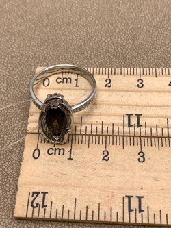 *КОЛЬЦО р.18 Раухтопаз Дымчатый Кварц арт. R00634-355, (вес 3,73 г) - фото 334384 *КОЛЬЦО р.18 Раухтопаз Дымчатый Кварц арт. R00634-355, (вес 3,73 г) - фото 334384