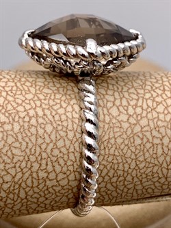 *КОЛЬЦО р.17,5 Раухтопаз Дымчатый Кварц арт. R00485-214, (вес 3,86 г) - фото 334391