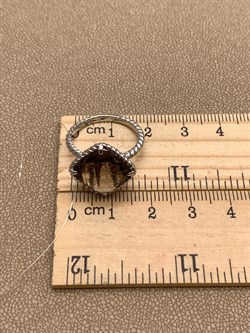 *КОЛЬЦО р.17,5 Раухтопаз Дымчатый Кварц арт. R00485-214, (вес 3,86 г) - фото 334395