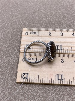 *КОЛЬЦО р.17,5 Раухтопаз Дымчатый Кварц арт. R00485-214, (вес 3,86 г) - фото 334396