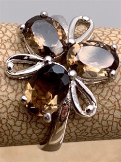 *КОЛЬЦО р.17 Раухтопаз Дымчатый Кварц арт. R00223-643, (вес 3,2 г) - фото 334401