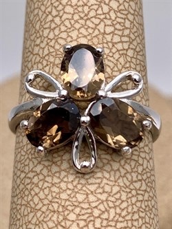 *КОЛЬЦО р.17 Раухтопаз Дымчатый Кварц арт. R00223-643, (вес 3,2 г) - фото 334403