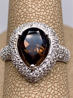 *КОЛЬЦО р.17,5 Раухтопаз Дымчатый Кварц арт. R00633-792, (вес 3,88 г) - фото 334437 *КОЛЬЦО р.17,5 Раухтопаз Дымчатый Кварц арт. R00633-792, (вес 3,88 г) - фото 334437