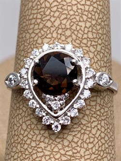 *Кольцо р.18 Раухтопаз Дымчатый Кварц арт. R00325-223 Вес 2,98 г - фото 334467 *Кольцо р.18 Раухтопаз Дымчатый Кварц арт. R00325-223 Вес 2,98 г - фото 334467