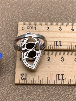 *КОЛЬЦО р.18 Раухтопаз Дымчатый Кварц арт. R00342-307, (вес около 7,92 г) - фото 334501