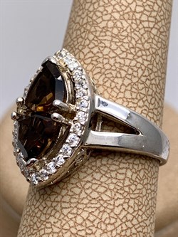 *КОЛЬЦО р.18 Раухтопаз Дымчатый Кварц арт. R00215-007, (вес 5,82 г) - фото 334519 *КОЛЬЦО р.18 Раухтопаз Дымчатый Кварц арт. R00215-007, (вес 5,82 г) - фото 334519