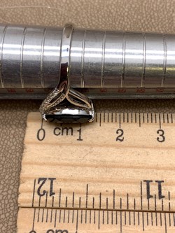 *Кольцо р.17,5 Раухтопаз Дымчатый Кварц арт. R00612-475 вес 3,2 г - фото 334526