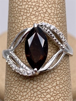 *Кольцо р.17,5 Раухтопаз Дымчатый Кварц арт. R00612-475 вес 3,2 г - фото 334530