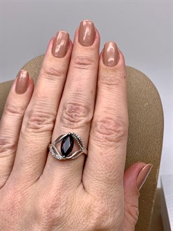 *Кольцо р.17,5 Раухтопаз Дымчатый Кварц арт. R00612-475 вес 3,2 г - фото 334533