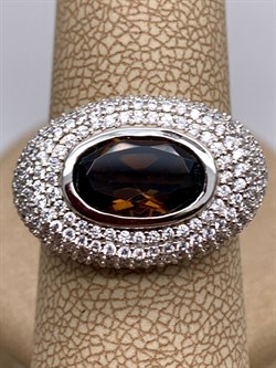 *КОЛЬЦО р.17,5 Раухтопаз Дымчатый Кварц арт. R00593-811, (вес 6,7 г) - фото 334554 *КОЛЬЦО р.17,5 Раухтопаз Дымчатый Кварц арт. R00593-811, (вес 6,7 г) - фото 334554