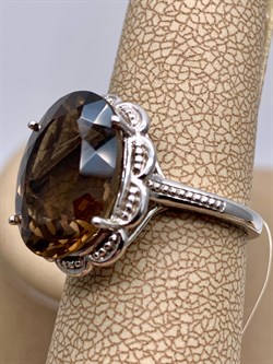 *Кольцо р.17,5 Раухтопаз Дымчатый Кварц арт. R00135-965, (вес 5,7 г) - фото 334564 *Кольцо р.17,5 Раухтопаз Дымчатый Кварц арт. R00135-965, (вес 5,7 г) - фото 334564