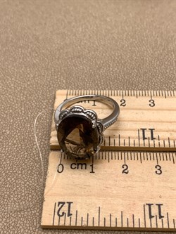 *Кольцо р.17,5 Раухтопаз Дымчатый Кварц арт. R00135-965, (вес 5,7 г) - фото 334568 *Кольцо р.17,5 Раухтопаз Дымчатый Кварц арт. R00135-965, (вес 5,7 г) - фото 334568