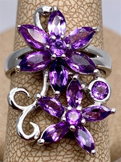 *КОЛЬЦО р.17 Аметист арт. R00347-929, (вес около 5,5 г) - фото 334634