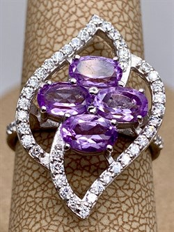 *Кольцо р.17 Аметист арт. R00372-233, (вес 4,32 г) - фото 334741 *Кольцо р.17 Аметист арт. R00372-233, (вес 4,32 г) - фото 334741