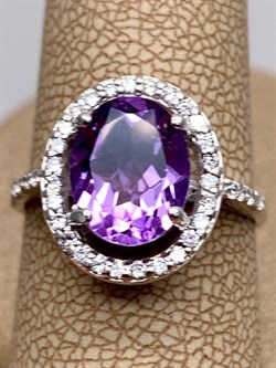*КОЛЬЦО р.17,5 Аметист арт. R00389-827, (вес 3,58 г) - фото 334782 *КОЛЬЦО р.17,5 Аметист арт. R00389-827, (вес 3,58 г) - фото 334782