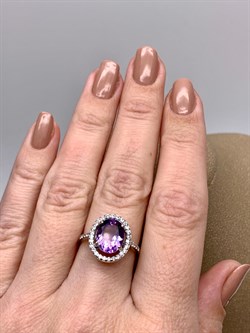 *КОЛЬЦО р.17,5 Аметист арт. R00389-827, (вес 3,58 г) - фото 334783 *КОЛЬЦО р.17,5 Аметист арт. R00389-827, (вес 3,58 г) - фото 334783