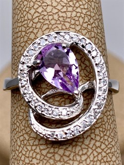 *КОЛЬЦО р.17,5 Аметист арт. R00310-832, (вес 4,4 г) - фото 334792