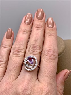 *КОЛЬЦО р.17,5 Аметист арт. R00310-832, (вес 4,4 г) - фото 334793