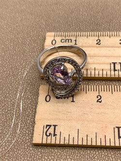 *КОЛЬЦО р.17,5 Аметист арт. R00310-832, (вес 4,4 г) - фото 334795