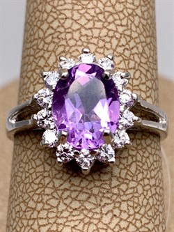 *Кольцо р.17 Аметист арт. R00369-328 Вес 3,69 г - фото 334832