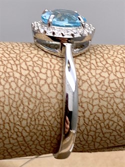 *КОЛЬЦО р.17 Голубой Топаз арт. R00399-839, (вес 2,34 г) - фото 334840 *КОЛЬЦО р.17 Голубой Топаз арт. R00399-839, (вес 2,34 г) - фото 334840