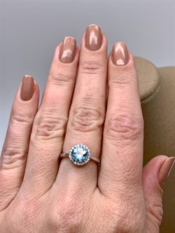 *КОЛЬЦО р.17 Голубой Топаз арт. R00399-839, (вес 2,34 г) - фото 334842 *КОЛЬЦО р.17 Голубой Топаз арт. R00399-839, (вес 2,34 г) - фото 334842