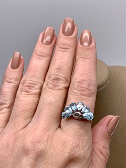 *КОЛЬЦО р.17,5 Голубой Топаз арт. R00323-687, (вес 4,4 г) - фото 334852 *КОЛЬЦО р.17,5 Голубой Топаз арт. R00323-687, (вес 4,4 г) - фото 334852