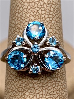 *КОЛЬЦО р.17 Голубой Топаз арт. R00350-511, (вес 3,87 г) - фото 334861 *КОЛЬЦО р.17 Голубой Топаз арт. R00350-511, (вес 3,87 г) - фото 334861