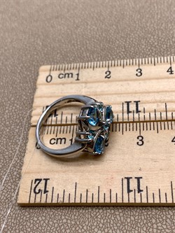 *КОЛЬЦО р.17 Голубой Топаз арт. R00350-511, (вес 3,87 г) - фото 334865 *КОЛЬЦО р.17 Голубой Топаз арт. R00350-511, (вес 3,87 г) - фото 334865