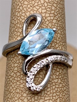 *КОЛЬЦО р.17 Голубой Топаз арт. R00318-097, (вес 3,7 г) - фото 334869 *КОЛЬЦО р.17 Голубой Топаз арт. R00318-097, (вес 3,7 г) - фото 334869